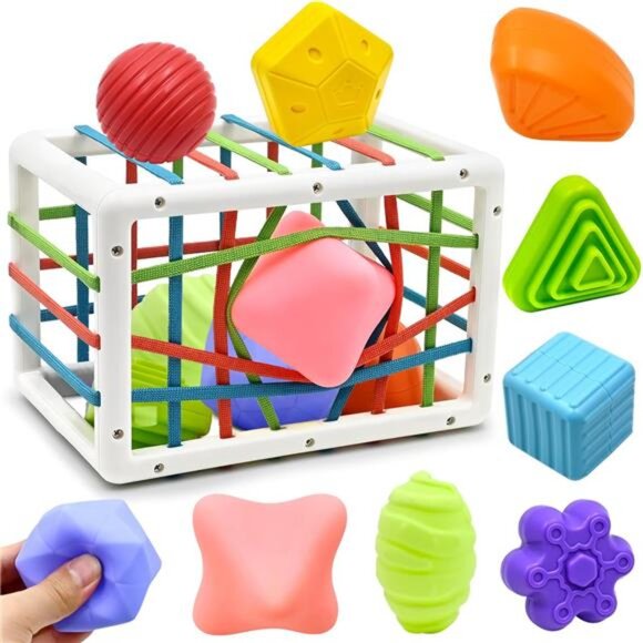 Montessori Baby Toys for 1 Year Old Boy Girl Gifts, Shape Sorter Baby Toys - Picture 1 of 7